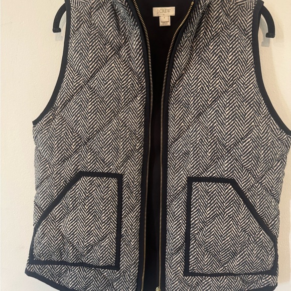 J. Crew Gray & Black Herringbone Vest - Picture 4 of 5
